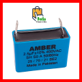 2.5uf Amber Capacitor For fans & Motors. 