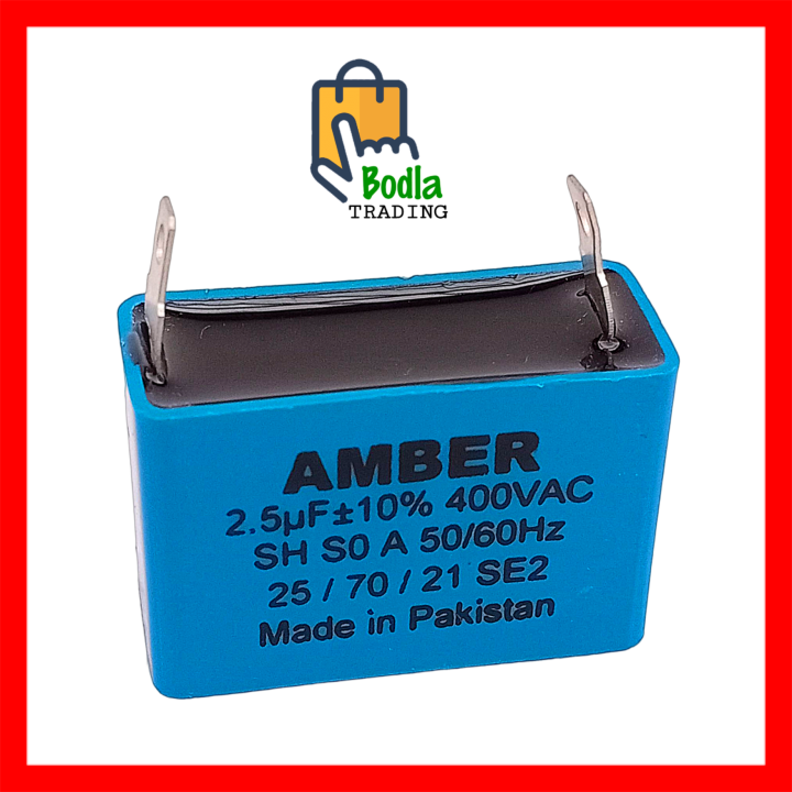 2.5uf Amber Capacitor For fans & Motors