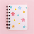 Cute Coil Notebook Creative Cover Portable Student Stationery Loose-leaf Notepad Small Flower Design Side Flip Mini Notebook. 