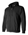 Plain Black Front Zip Up Hoodie Winter Basic Plain Black Zipper Hoodie For Men. 