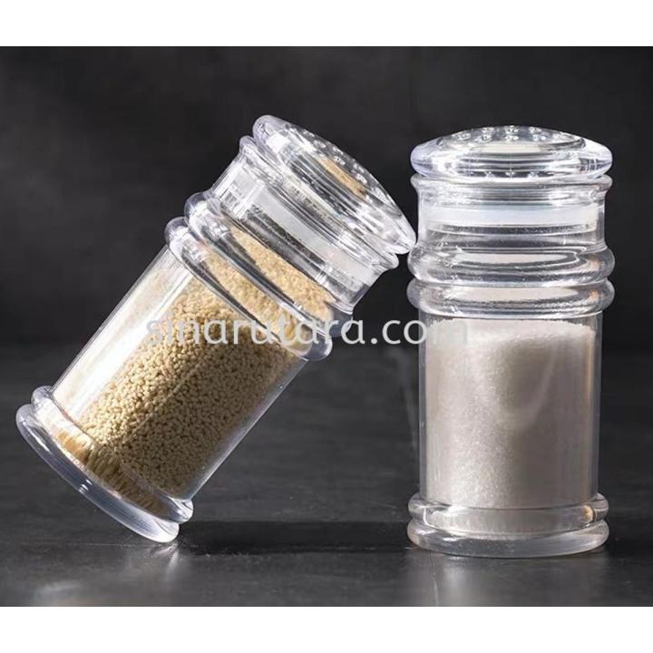 Salt and Pepper Shaker Crystal Plastic jar pack of 2 Dispenser Namak Dani Spice Dispenser Set - Cut Crystal - Large Beautifully Shakers