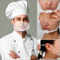Hygiene Mouth Shield Transparent Mouth Shield Beauty Chef Waiter Protective Mask Reusable Visible Splash Proof Mask Mouth Cover. 