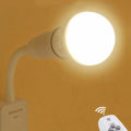 E27 LED Remote Control Plug Holder Base for Night Bedside Lamp (without Light Source) Voltage:220V. 