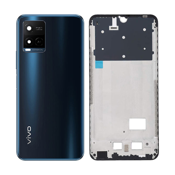 Vivo Y21 Complete Back Back Body Casing Housing Replacement Part with Camera Lens For Vivo Y21 - Blue
