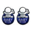 New 2X Baby in Car ticker Baby on Board Car Aluminum ticker for Nian X-TRAIL Qahqai koda Octavia Fabia Renault Clio A - 243247935. 