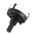 12V1 Rod/12 Way Black Rotary Switch Solder Terminals 12-way Rotary Switch. 