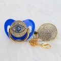 Fancy Baby Pacifier With Chain Holder, Baby Pacifier with Beautiful new Design, 2 in 1. 