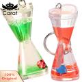 Carat Sand Timer Key Ring Portable Liquid Hourglass Keychain with Metal Car Key Ring Holder Diy Backpack Decoration Pendant Ornament Birthday Gift. 