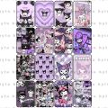 Kuromi Stickers UNCUT A5 for Kids Phone Cover DIY Crafts Notebook Laptop, Mini Posters and Cut Stickers Kuromi Pink Aesthetic Ser. 
