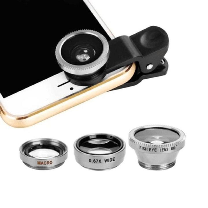 3 In 1 Fish Eye Lens Camera Kits Universal Wide Angle Macro Fisheye For iPhone 11 Pro XS MAX XR X 8 7 6s Plus Ojo De Pez Movil-fish eye lens