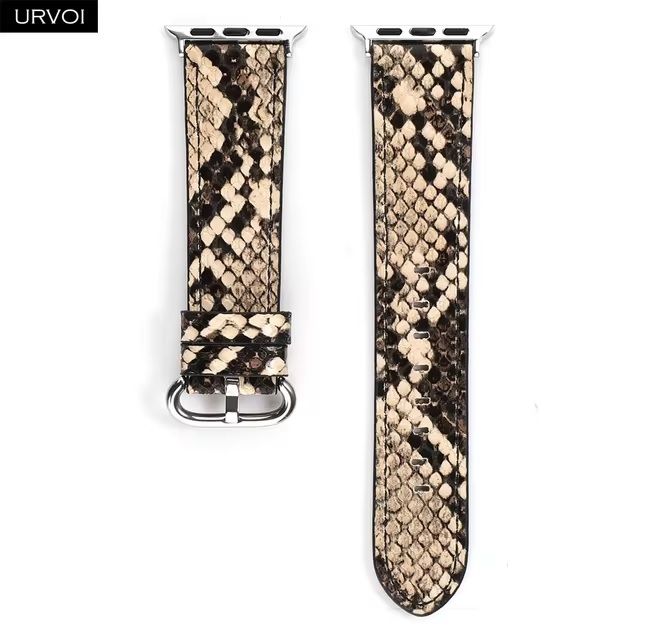 URVOI Leather band for Apple Watch series 10 9 8 7 6 SE 5 4 printing ...