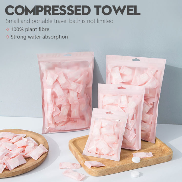 【Customer favorite】20pc/50pc dipoable combed towel outdoor travel water wet wipe towel expandable mini face care tablet Capule cloth wipe paper tiue Mak