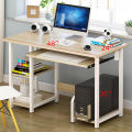Modern Desktop Desk and Bookcase PC Laptop Study Table for Home Office. 