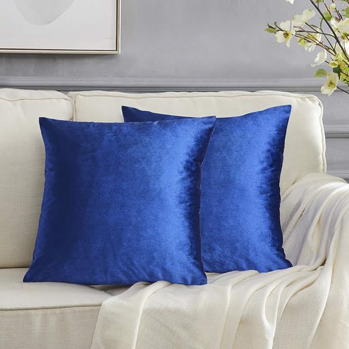 Pcs Plain Velvet Cushion Covers Soft Velvet Fabric on Both Sides