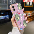 JIUMOO For vivo Y55s 5G Y72T 5G Case Cartoon Cute Dinosaur New Luxury Plating Phone Cases Square Edge Pattern Shockproof Soft Case Full Cover Camera Lens Protection Shell. 