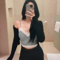 Summer Women's Camisole Sleeveless Backless Lace Ribbed Y2K  Knit Crop Cami Top Casual Spaghetti Strap Solid Camis. 