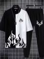New trendy fired printed summer tracksuit for men and boys. 
