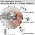Stainless Steel Glass Spacer 2.5 inch Heavy Duty Mount Stand Off Bolts Screws Studs For Glass/Acrylic Sheets Designer Sheets , Pack Of 4, 8 And 20. 