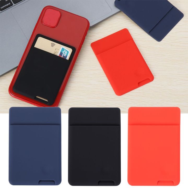 Silicone Card Sticker Elastic Silicone Self-Adhesive Cellphone Pocket ID Credit Card Holder ...
