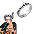 Anime Trafalgar D Water Law Rings Cosplay Straw Hat Design Ring Adjustable Uni Jewelry Prop Accessories Gift. 