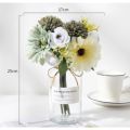 1 Bouquet Artificial Silk Rose Gypsophila Lily Dandelion Peony Flower Branch For Wedding Home Decoration Gift. 
