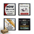 4 Piece Set Framed Wall Hanging Photo Frame Motivational Office Decor Art. 