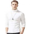 Premium High Neck Black Full Sleeve Pullover Stretchable Ribbed Cotton & Lycra T-Shirt Turtleneck Tops Sweatshirt Winter Warm Free Size Every Fitter Special offer InnerWear. 