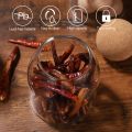 Techmanistan Clear Glass Kitchen Jar With Wooden Bamboo Airtight Seal Ball Cork Stopper Lid For Spice/Herbs/Cookies/Pasta/Candies/Stationery/Beads & Small Items. 
