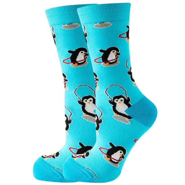 【Happytree】 Cute Women Socks Cartoon Animal Food Fruit Socks Kawaii Funny Trendy Socks Happy Harajuku Casual Socks Autumn Spring Stocking