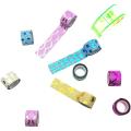 Shiny Mini Tape Set, 9 in 1 with 1 Cut, Colors. 