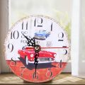 Vintage Wooden desk Clock Shabby Chic Rustic Kitchen Home. 