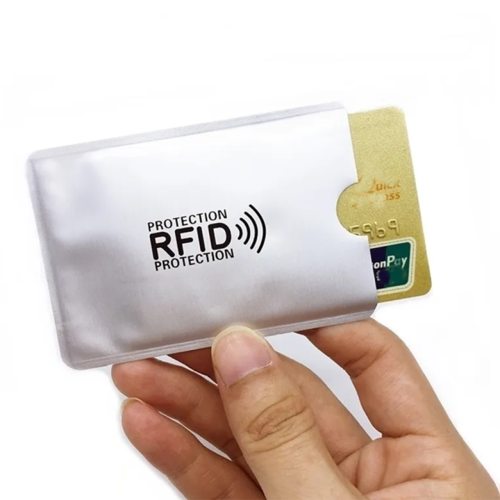 Anti Rfid Wallet Blocking Reader Lock Bank Card Holder Id Bank Card Case Protection Metal Credit Card Holder Aluminium 6*9.3cm