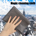 Magic Glass Wiping Rags Multifunction Microfiber Thin Windows Mirror Cleaning Cloths Home Car Washing Towel Kitchen Bathroom Clean Tools 1Pcs. 