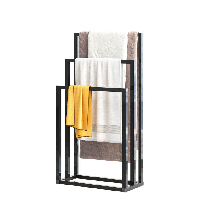 Standing Towel Rack | Industrial Loft Towel Stand | Unique Towel Hanger towel Rail Towel hanging stand 3 Steps | Supportable Stands | M K store.