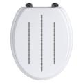 White Toilet Seat with Diamante Detail - Premier Home - SKU 1604096. 