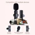 K8 Wireless Microphone, Digital Mini Portable Recording Clip Mic All Type-C Wireless Microphone / K8 New Wireless Lavalier Microphone TYPE-C. 