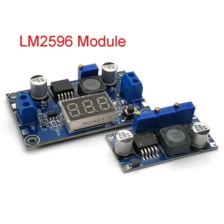 LM2596 Power Converter Step Down Module DC-DC 1.5V-35V Adjustable Power Supply 3.3V/5V/12V/24V