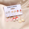 17MILE Fashion Resin Butterfly Pearl Heart Drop Earrings Set For Women Girls Acrylic Dangle Earrings Punk Metal Hoop Earrings Set 2022 Trend Set of Earrings Jewelry. 