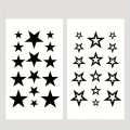 2 sheet Waterproof Temporary Tattoo Sticker Star new design tattoo stickers fake tattoo for kid man woman and girl. 