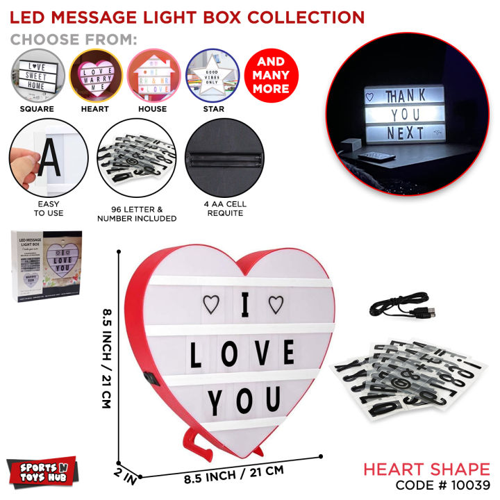 LED Message Light Box Create Your Own Countdowns Messages Or Reminders Card Wall Mount Lightbox For Room Office & Parties Decoration, Party Supplies, Rooms Decorating Items, Battery Power Lightboxes, Birthday Wedding Anniversary Decorative Item & Gifts