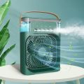 Portable Air Conditioner Fan Big Size | 3-in-1 Mini Air Cooler with Ice & Humidifier | USB Electric Fan with Water Mist | LED Lights | Adjustable Wind Speed | Small Desktop Cooling Fan for Room, Office & Home | 10inches. 
