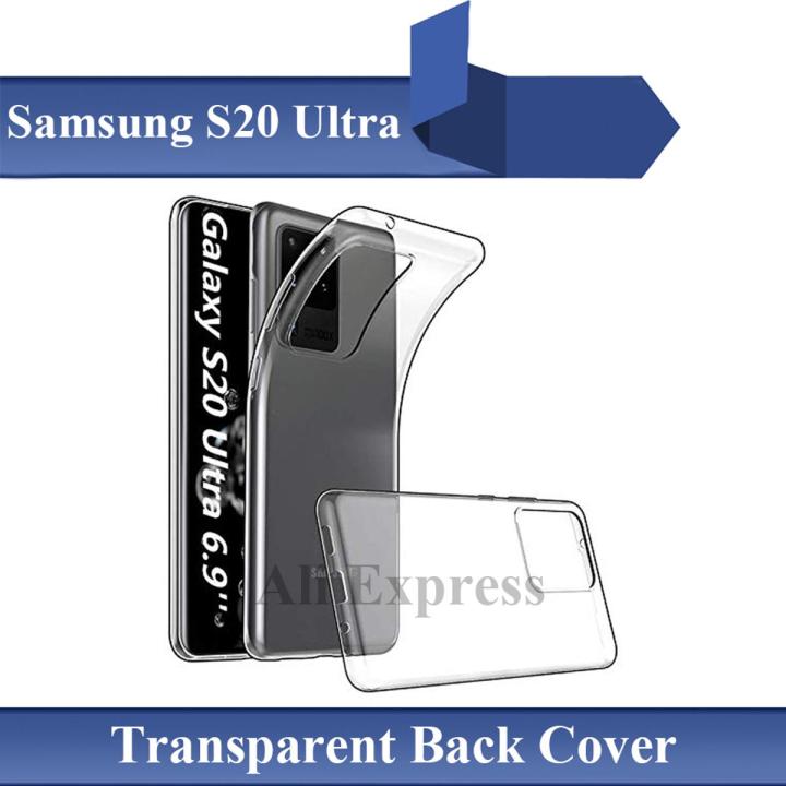 S20 Ultra Back Silicone Cover Transparent Samsung S20 Ultra