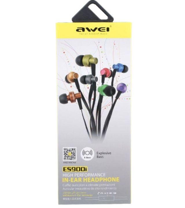 Awei ES900M Earphone Headset W/Mic In-ear 3.5mm | AWEI ES900i In-Ear Monitors Super Bass Noise Isolating | AWEI ES900m Super Bass Stereo Metal Earphone Headphone Headset
