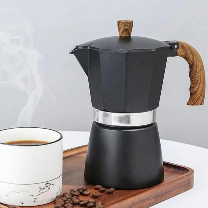 Aluminum Italian Style Coffee Maker 6 cups Espresso Coffee Maker Percolator Stove Top Pot Kettle Coffee Maker Stove Top Pot Stovetop Coffee Make Aluminum Mocha Latte Coffee Maker Italian Moka Kitchen Tools 300ML