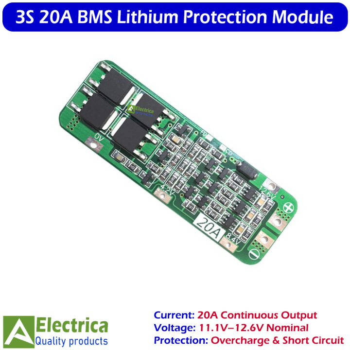 3S%2012V%2010A/20A/25A/40A/60A%20Li-ion%20Battery%20BMS%20Protection%20Board%20for%2018650%20Rechargeable%20Cells,%20Overcharge%20&%20Short%20Circuit%20Safety%20Module%20by%20Electrica%20-%20Image%205