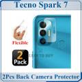 2Pcs Tecno Spark 7 Back Camera 9H Gorilla Flexible Protector For Tecno Spark 7. 