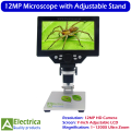 7-Inch 12MP KL G1200 Digital Microscope with 1–1200X Zoom, Metal Stand, and High-Definition LCD for Electronics Repair by Electrica. 