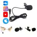 Omnidirectional Headset Microphone for Voice Recording, Lapel Mic for Interviews, Meetings, Lectures, and Speeches. 