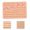 Silicone Suture Pad 3 Layer Skin Suture Practice Pad with Wound Simulated Skin Suture Module Reusable. 