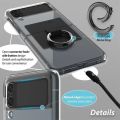 Whitestone Dome Clear Case with Ring For Samsung Galaxy Z Flip 4 – Black. 